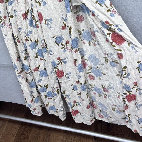 American Eagle Floral Romper 6 Open Leg Jumpsuit Boho Bohemian Spaghetti Straps - Picture 6 of 12